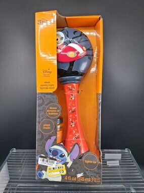 Disney Stitch Spooky Night Light-Up Bubble Wand 4 Oz